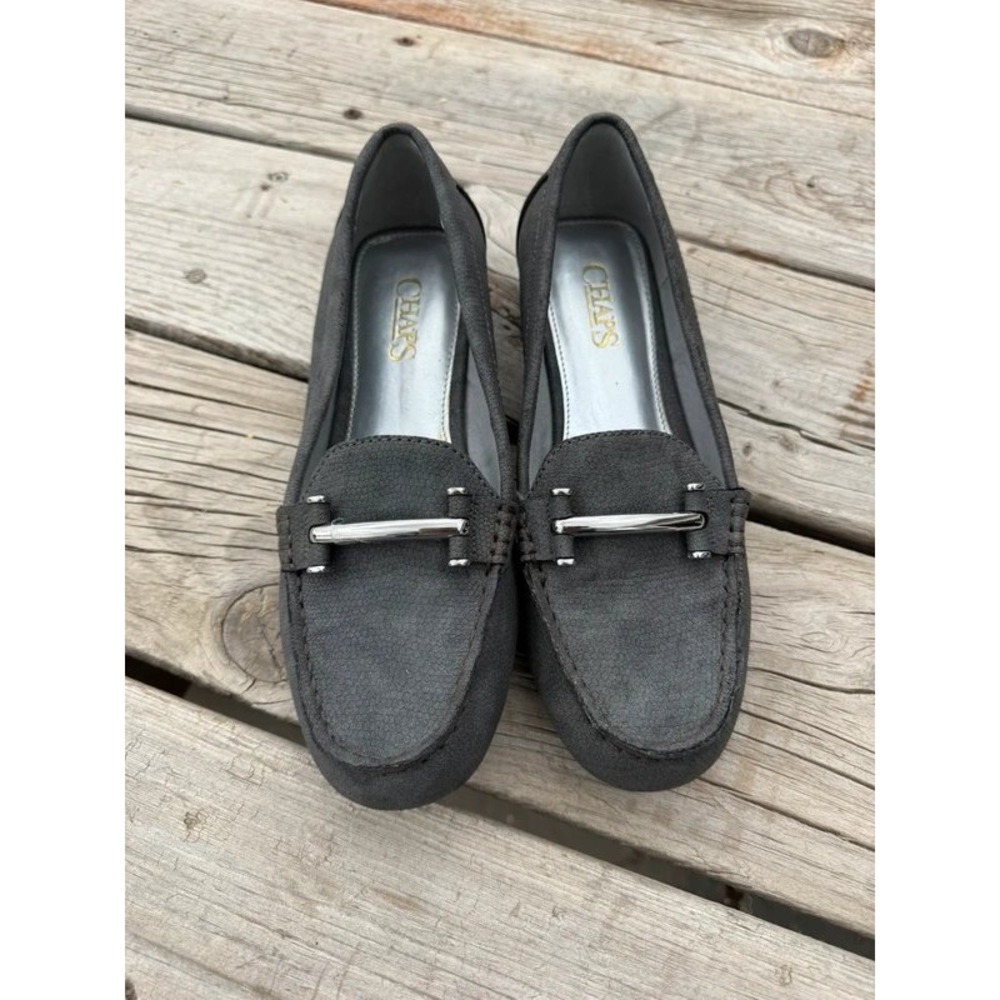 Chaps | Connie Grey Textured Slip-On Loafers | Women's 7B